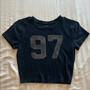 Hollister Navy Blue Baby Tee